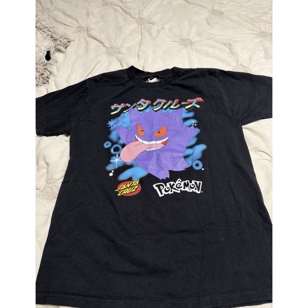 Santa Cruz x Pokemon Gengar T-Shirt Men's M Black Skateboards 2023 Graphic